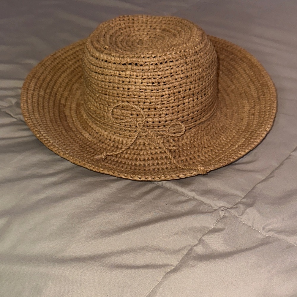 Helen Kaminski Woven Straw Sun Hat in Natural Tan